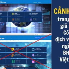 Trang web Cổng dịch vụ công BHXH Việt Nam bị giả mạo