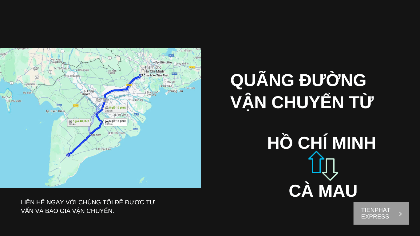 quãng đường từ hcm đi cà mau