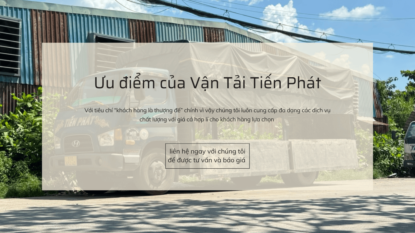 ưu điểm của vận tải tiến phát