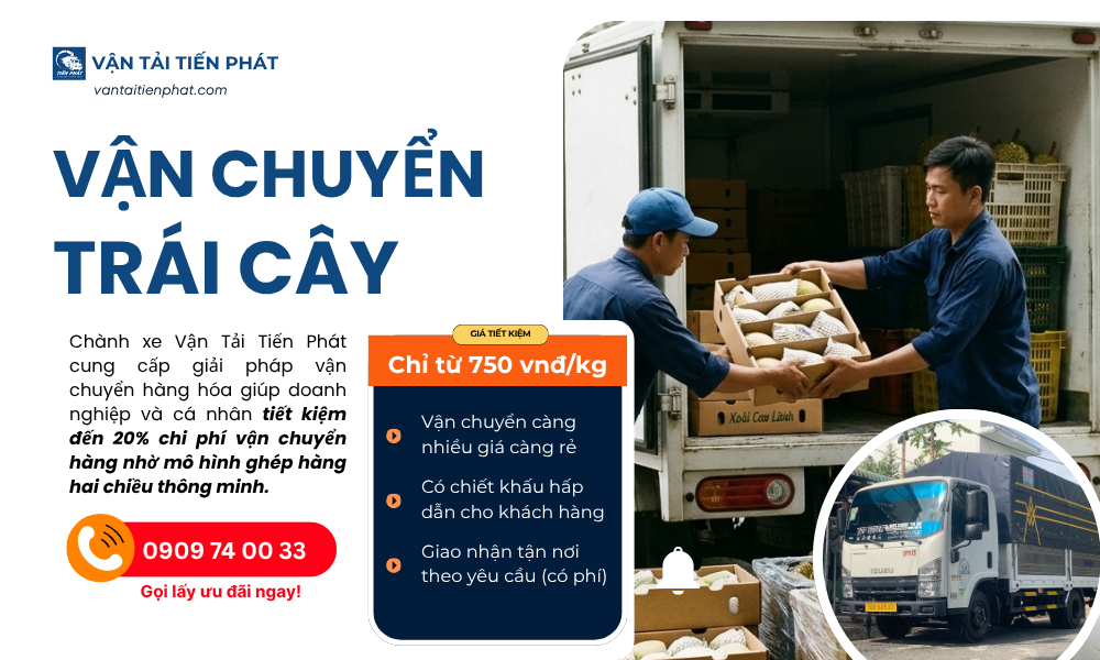 Bảng giá vận chuyển trái cây Vận Tải Tiến Phát