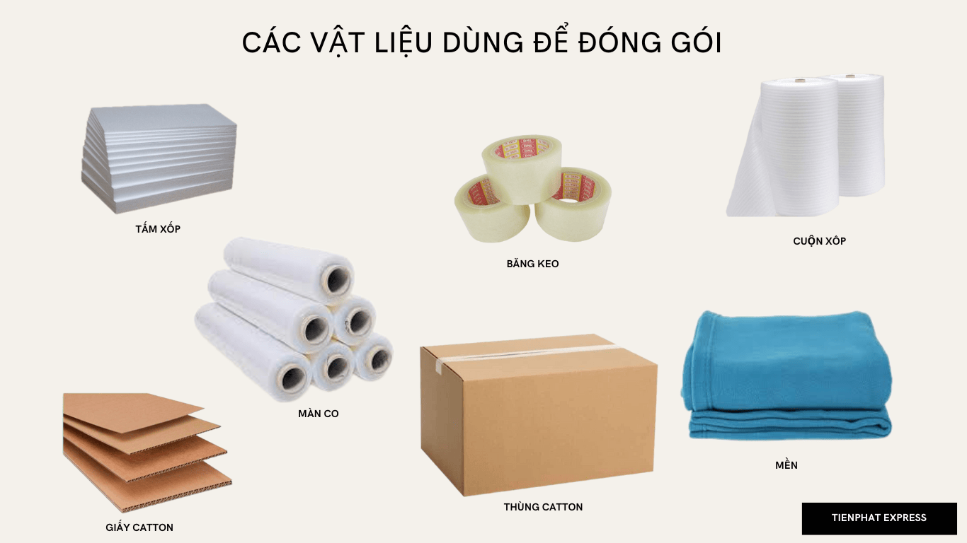 các vật liệu thường dùng để đóng gói