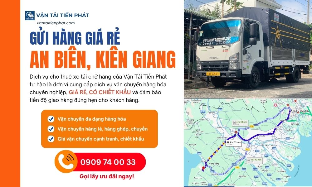 Chành xe vận chuyển hàng hóa về An Biên Kiên Giang giá rẻ