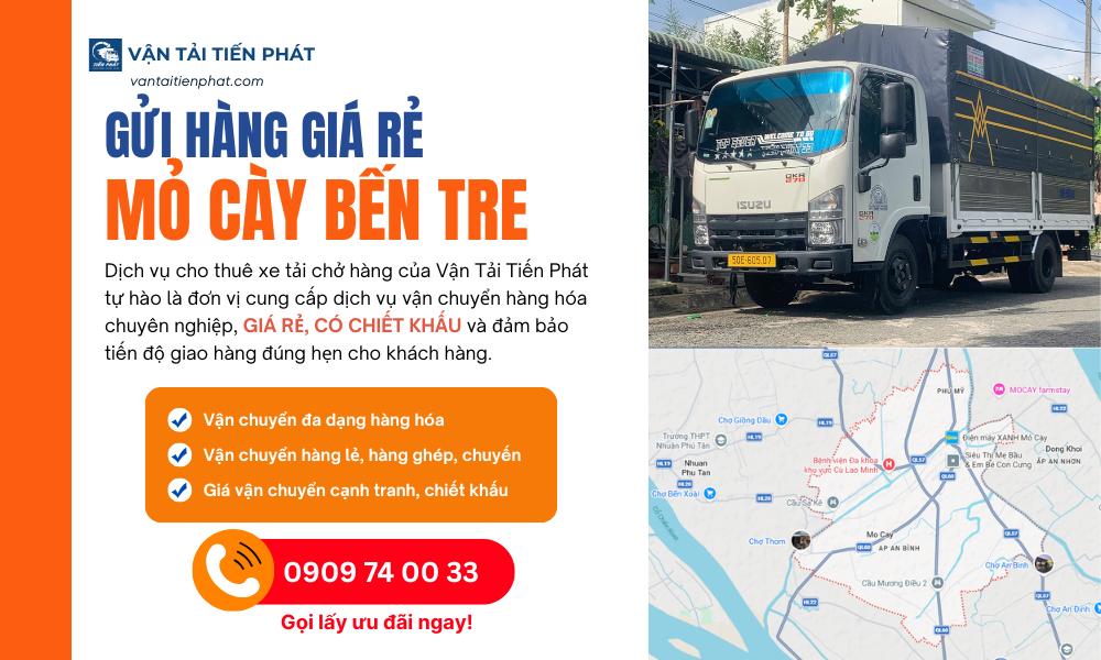 Chành xe Mỏ Cày Bến Tre gửi hàng giá rẻ