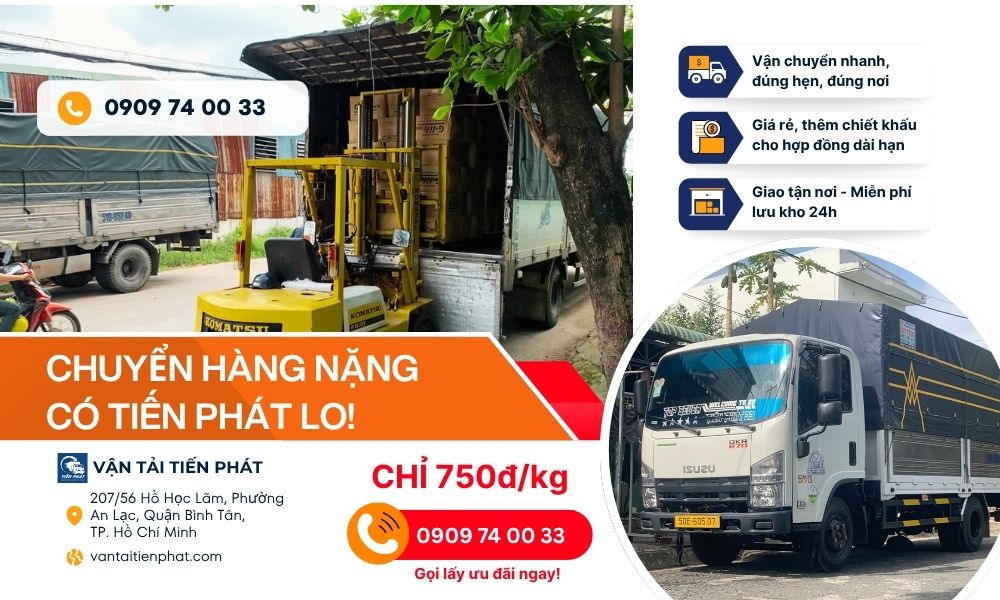 Chành xe gửi hàng nặng giá rẻ