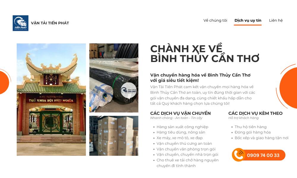 Chành xe Bình Thủy Cần Thơ