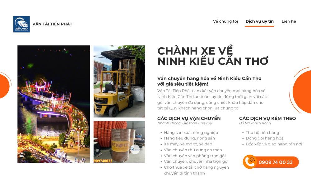 Chành xe Cần Thơ vận chuyển mọi hàng hóa