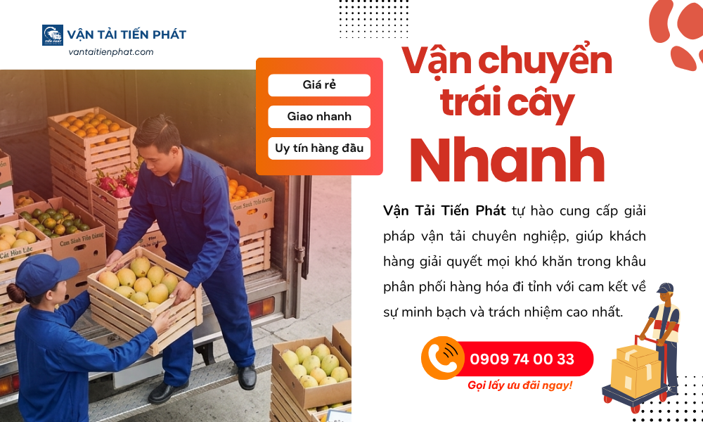 Giao hàng nhanh trái cây đi các tỉnh miền Tây và Hồ Chí Minh