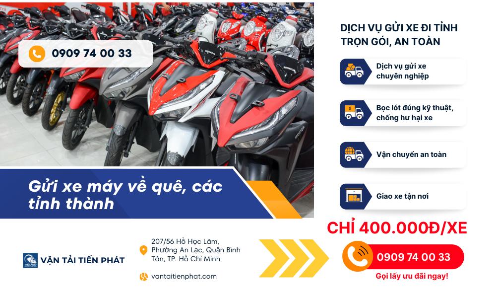 dịch vụ gửi xe máy về quê