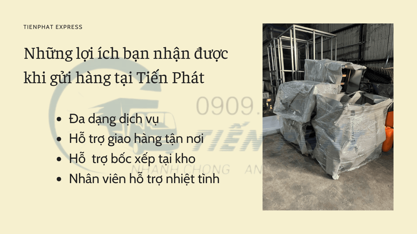 những lợi ích bạn nhận được khi gửi hàng hóa tại chành xe tiến phát