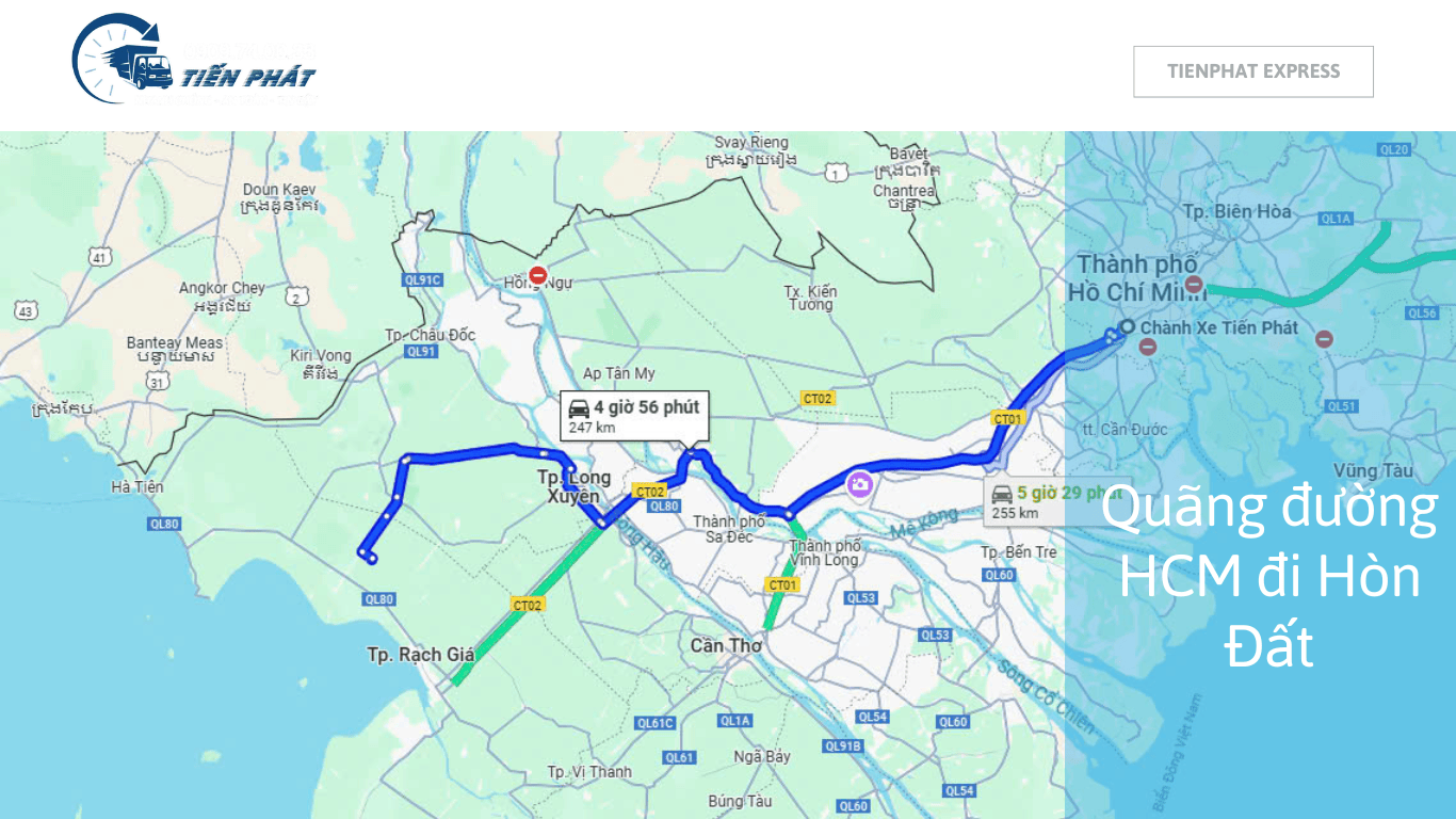quãng đường HCM đi hòn đất kiên giang 