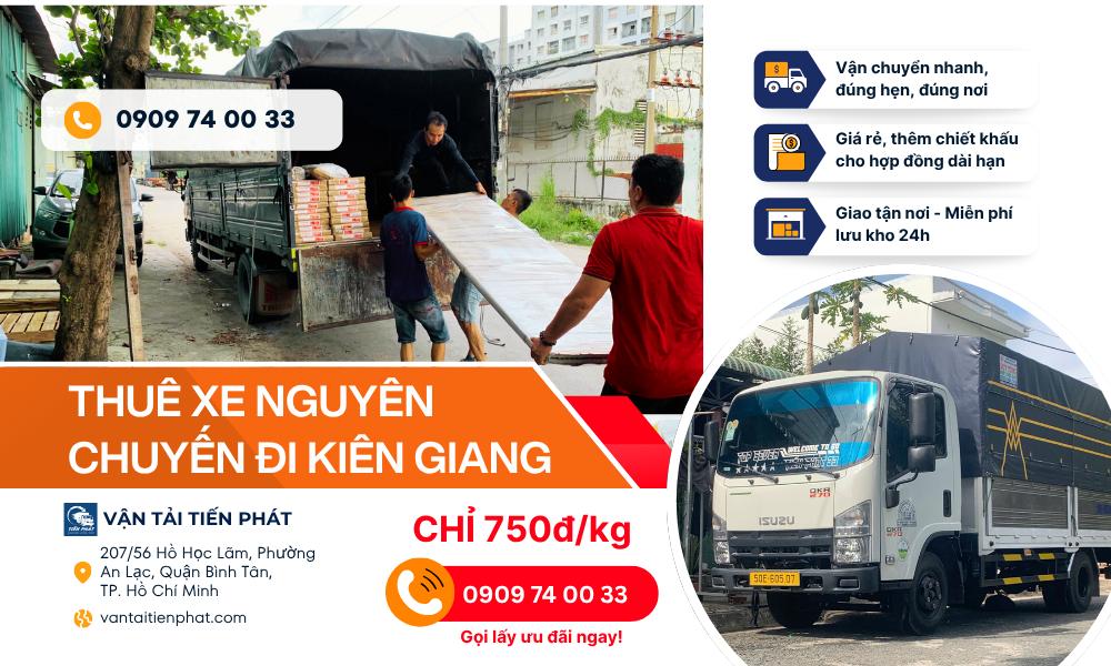 Thuê xe tải nguyên chuyến chở hàng đi Kiên Giang