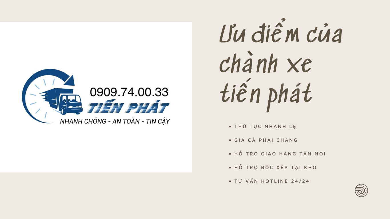 ưu điểm của vận tải tiến phát về rạch giá kiên giang