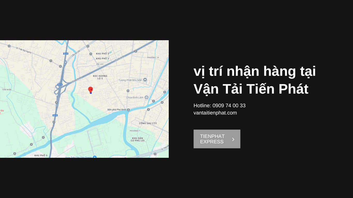 vị trí nhận hàng tại chành xe tiến phát 