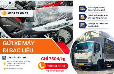 Chành Xe Gửi Xe Máy Về Bạc Liêu (Từ TPHCM): Uy Tín, Chống Trầy, Giao Nhận 24H