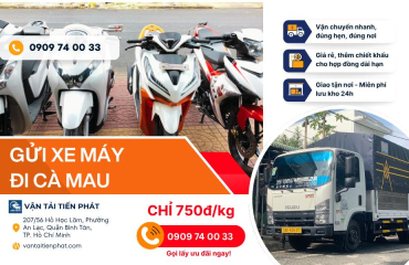 Gửi Xe Máy Về Cà Mau (TPHCM - Cà Mau): Bọc Chống Trầy, Giao Trong 24H